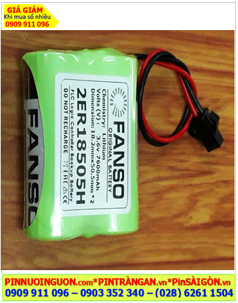 Fanso 2ER18505H (2 viên ghép bộ), Pin nuôi nguồn PLC Fanso 2ER18505H lithium 3.6v 8000mAh